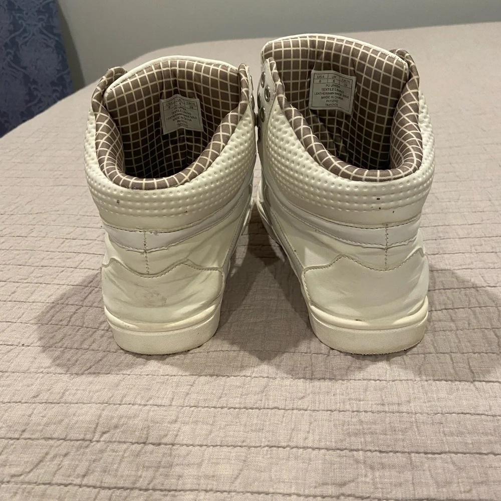 Pastry White High-Top Sneakers | Size 8 | Streetwear Athleisure